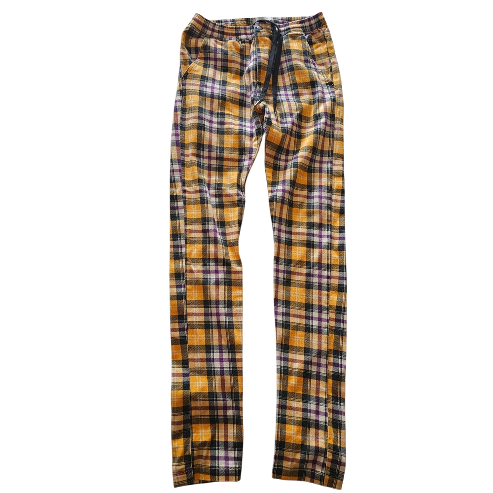 Urban Outfitters Plaid Lounge Pants Yellow Purple Drawstring Size S